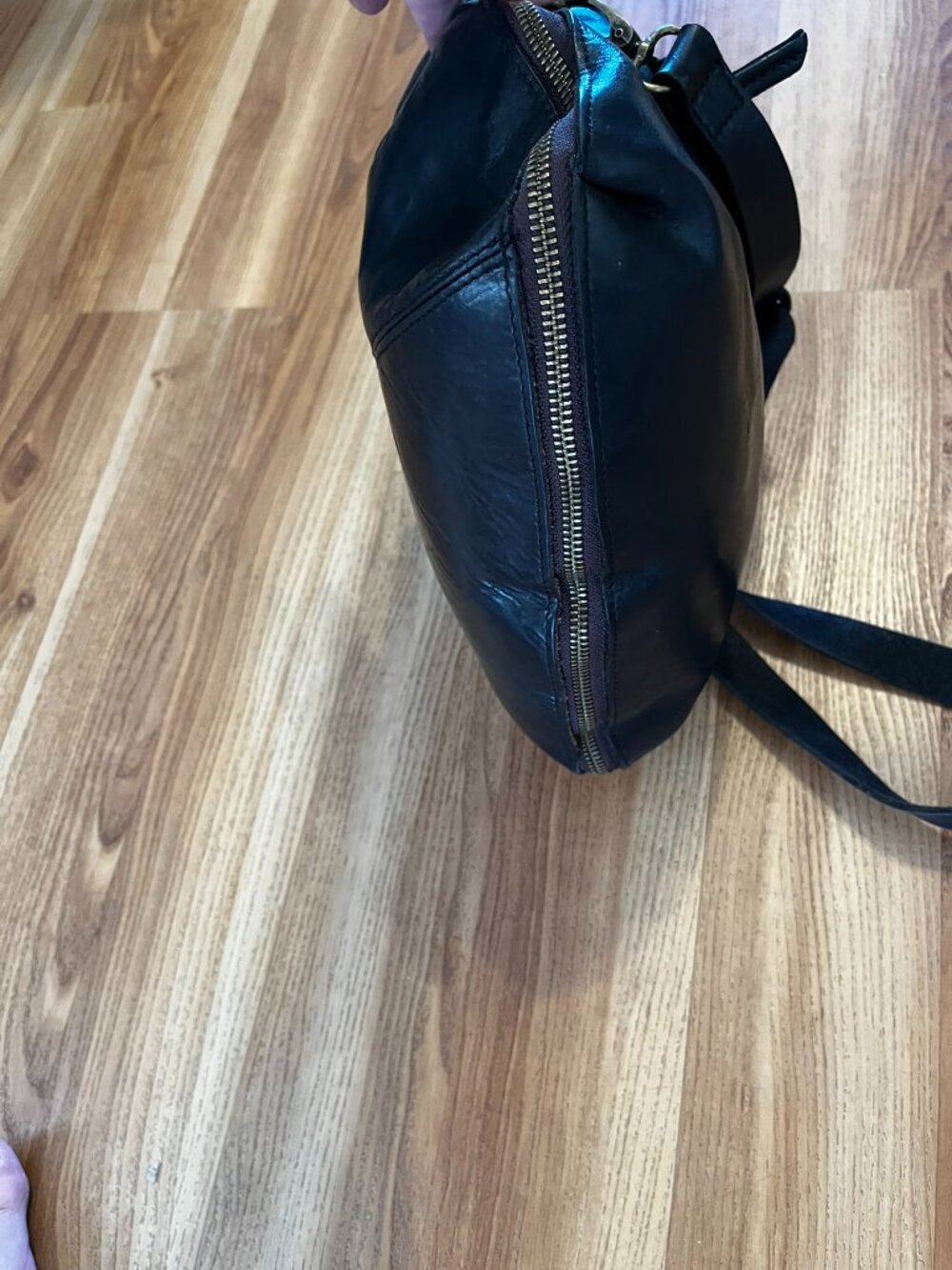 Bed Stu Tahiti Black Leather Cobbler Bohemian Fold Over Crossbody/Hand Bag - Picture 4 of 16